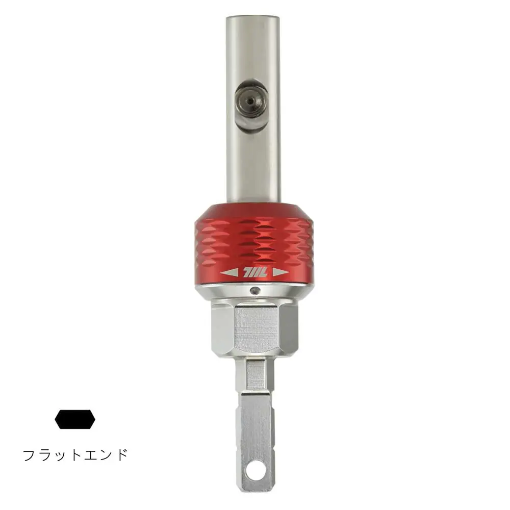 Leatherman対応の711L インラインラチェットドライバー FL（フラットエンドタイプ）。赤いアルマイト加工ボディが特徴のモデル。