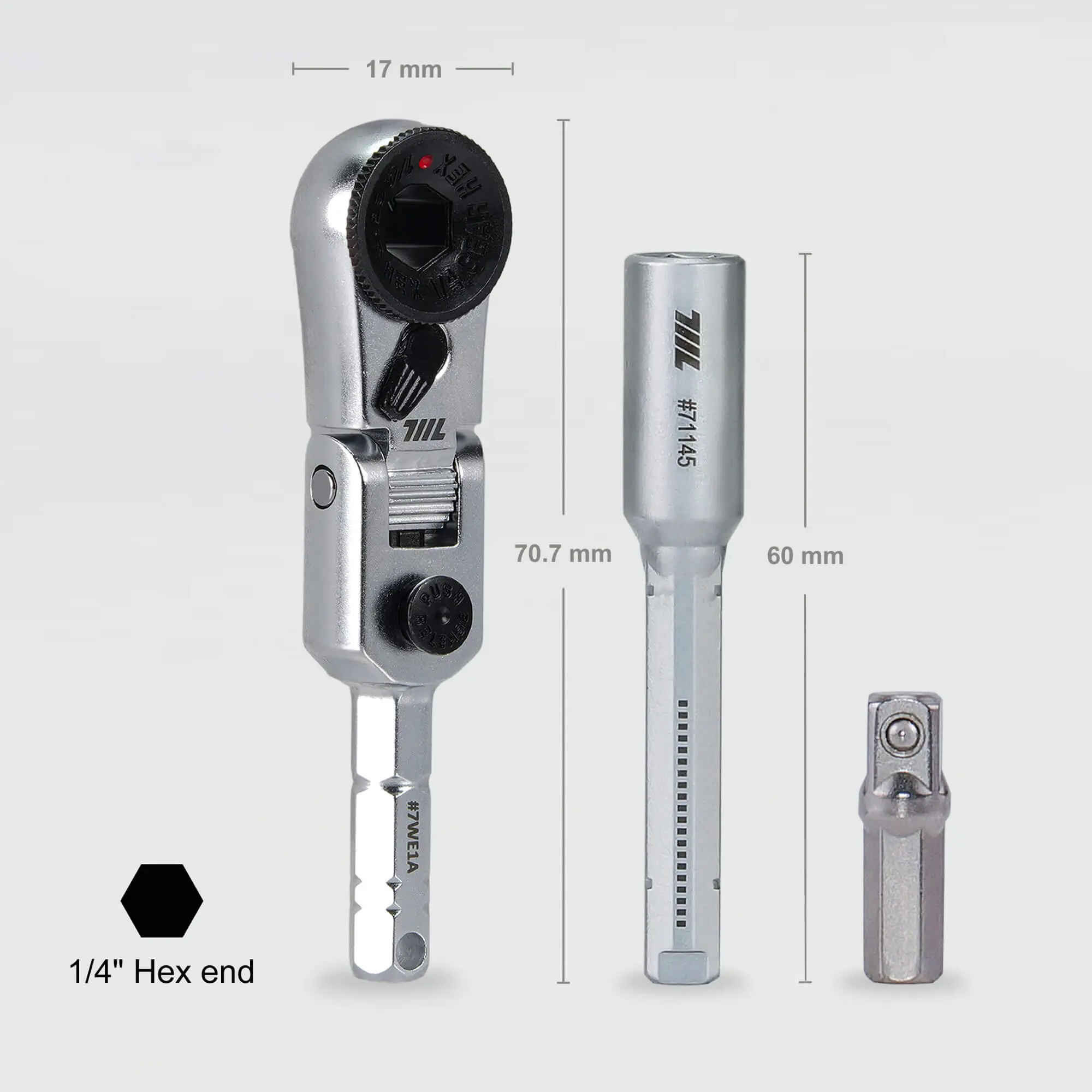 711L 1-4Flex Head EDC Ratchet Wrench With T-Handle-2